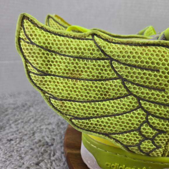 Adidas JS Jeremy Scott Mesh Wings 2.0 Neon Green High Top Sneaker Mens 11 M20654 - Picture 4 of 16